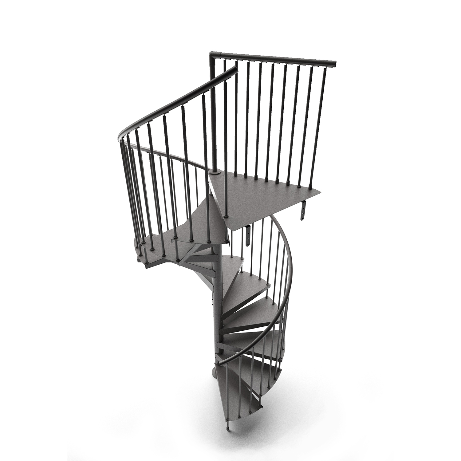 Skyddsräcke Drömtrappor by D'Opera till Spiraltrappa Pure Steel F20 Ø1400 mm