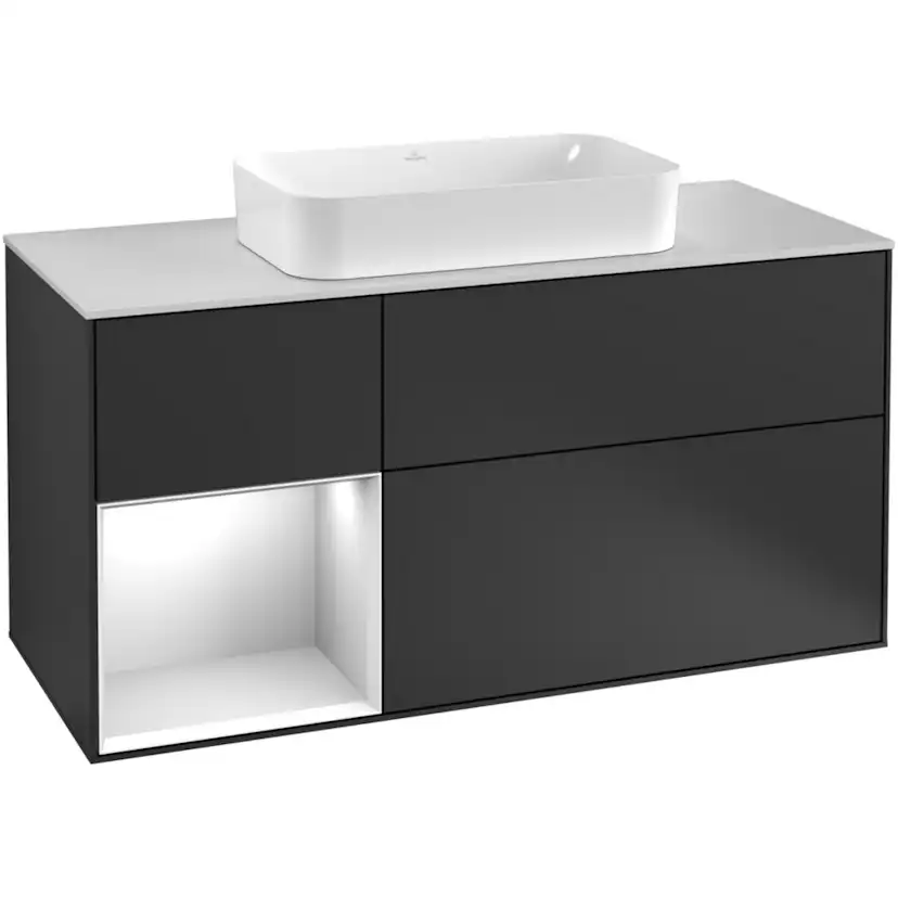 Tvättställsskåp Villeroy & Boch Finion med 3 Lådor Hylla och Bänkskiva för Fristående Tvättställ