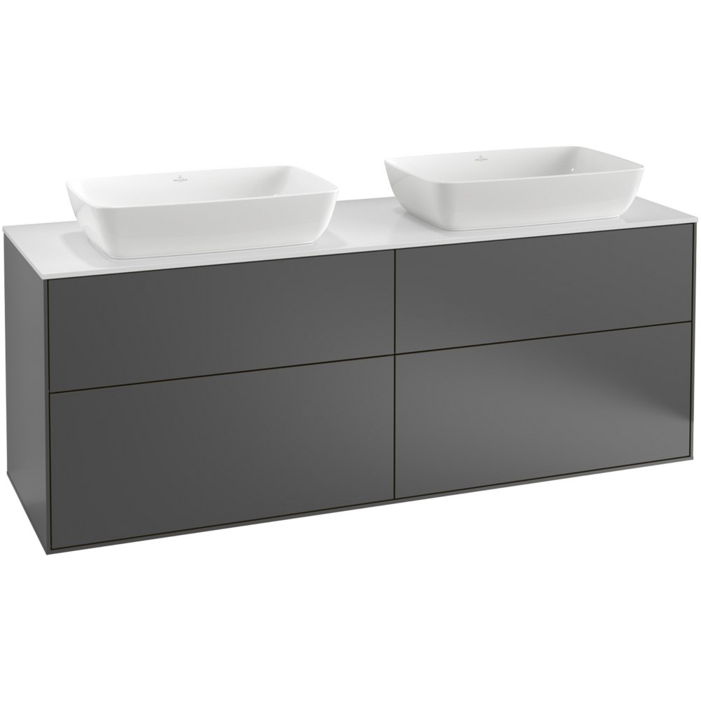 Tvättställsskåp Villeroy & Boch Finion med 4 Lådor och Bänkskiva för Två Fristående Tvättställ från Artis & Collaro