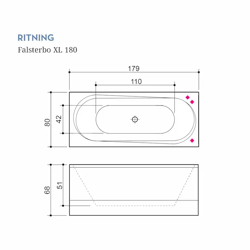 Badkar Swebad Falsterbo XL