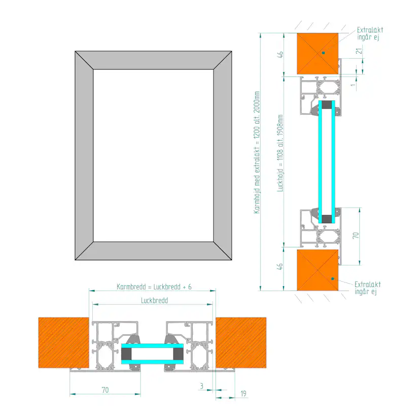 Fast Väggparti Landskap Robust Året runt 2-del
