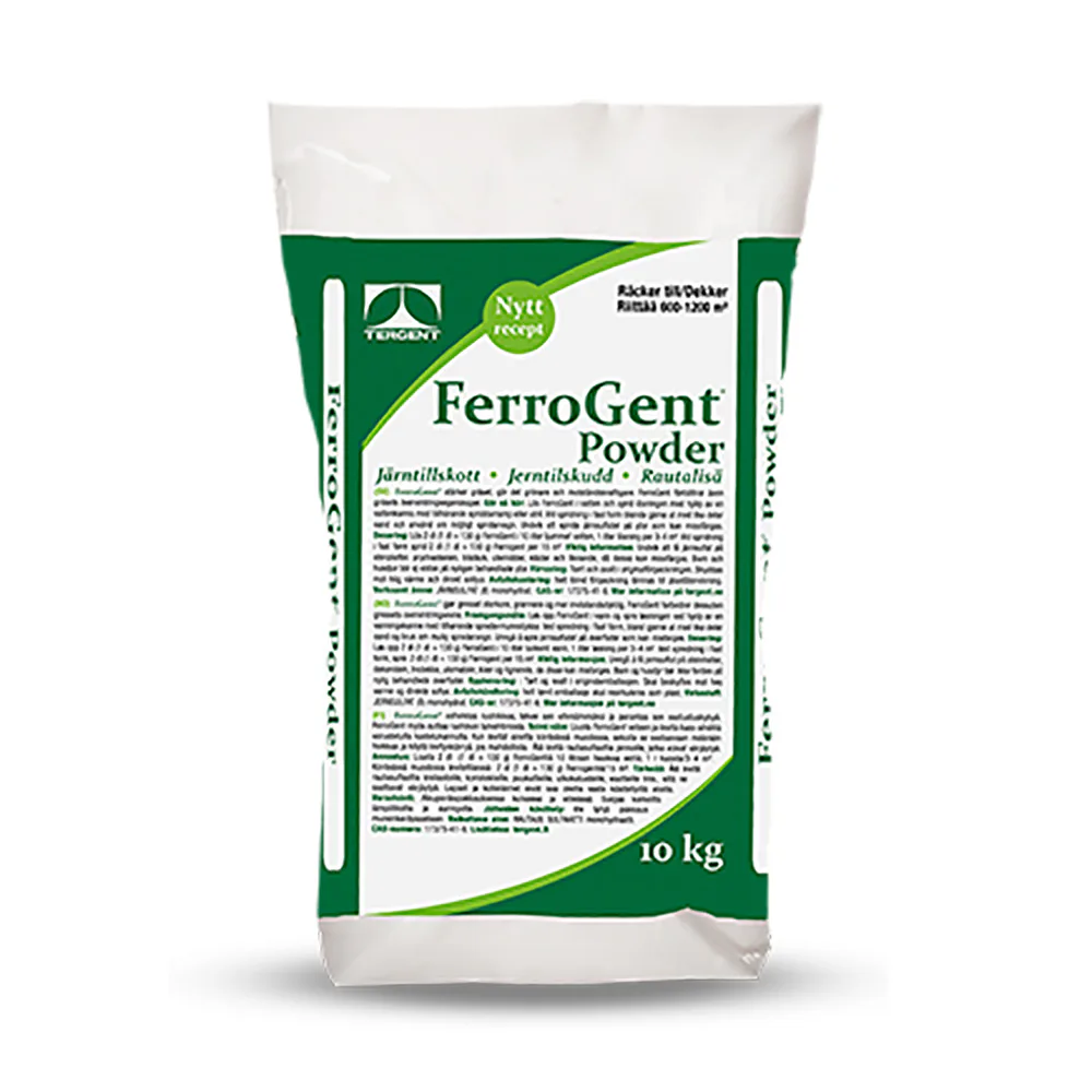 Järntillskott Tergent FerroGent Powder Järnsulfat för Gräsmatta & Odling, 10kg