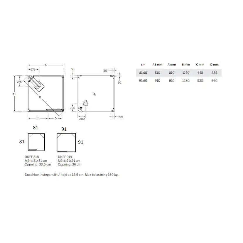 Duschkabin Macro Design Flow Front med Blandare