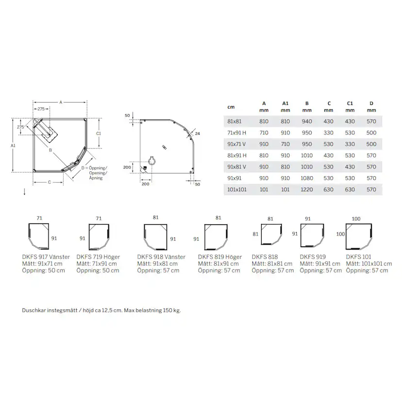 Duschkabin Macro Design Flow Semi med Blandare