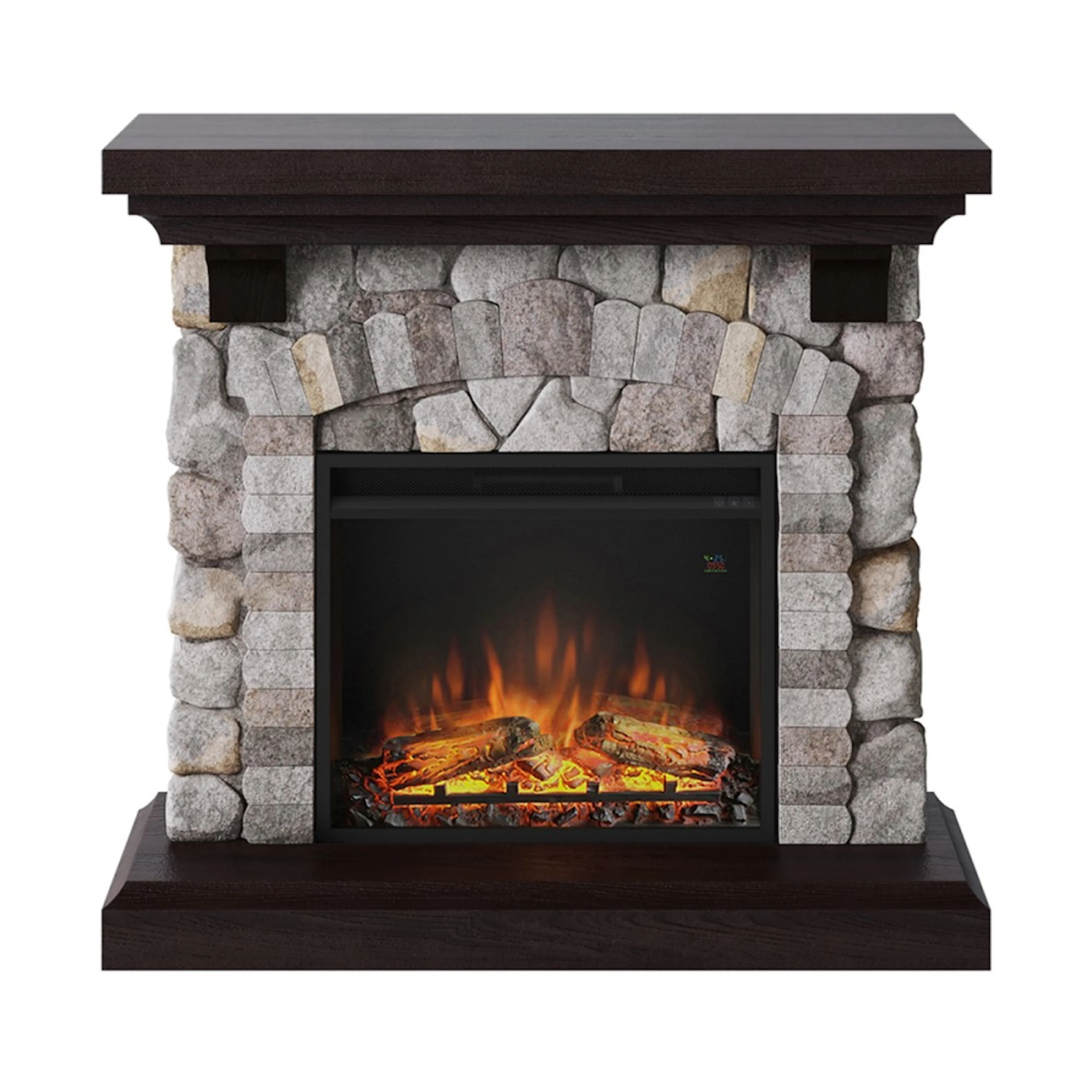 Elektrisk Kamin Tagu Reino Rock Grå Skorstensfri Elkamin 1500W