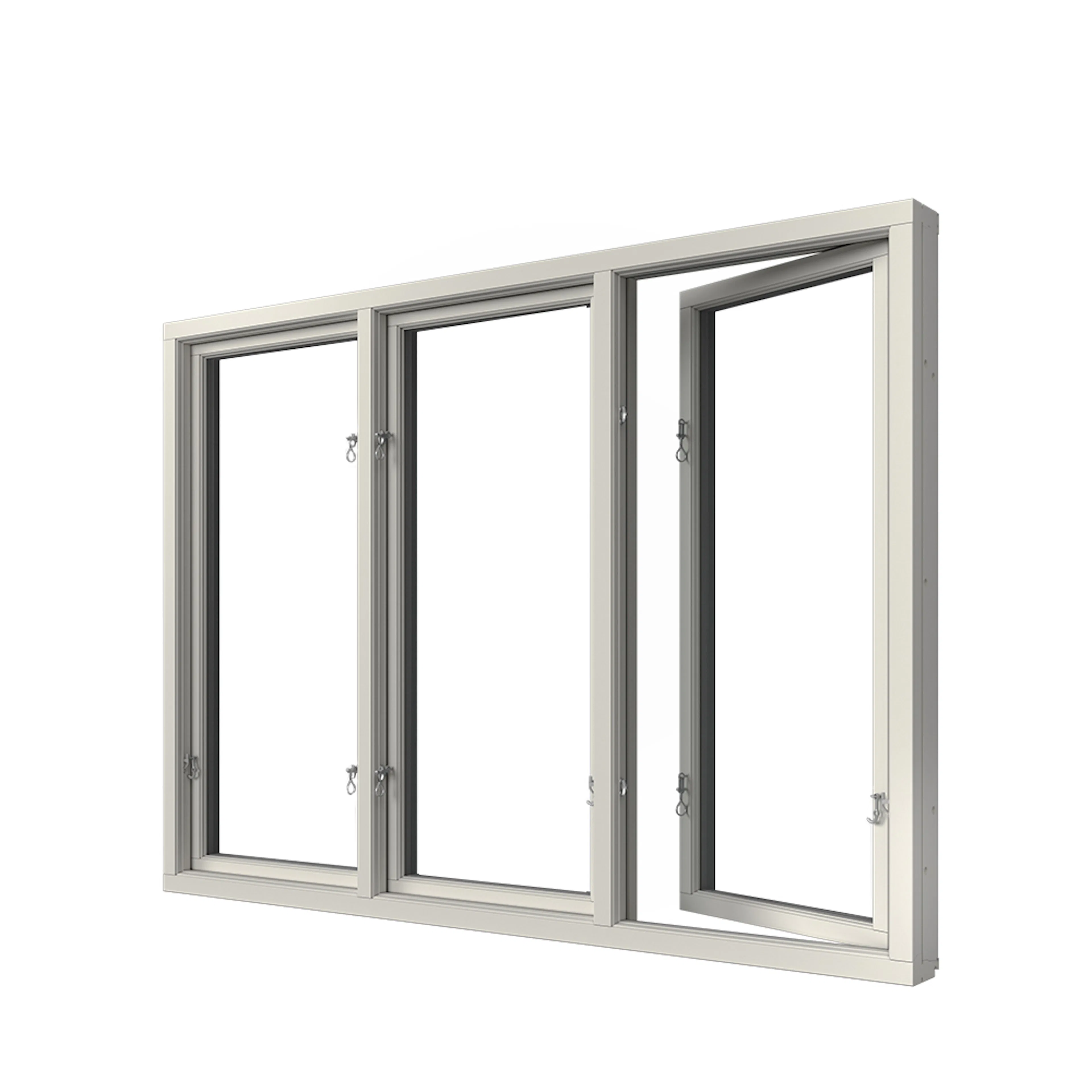 Sidohängt Fönster Elitfönster Elit Retro 3-Glas Aluminium 3-Luft