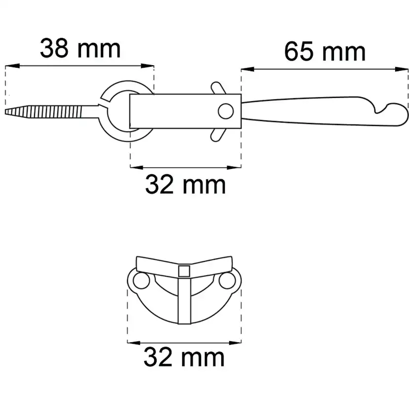 Fönsterlås 1324 Habo Polerad Mässing