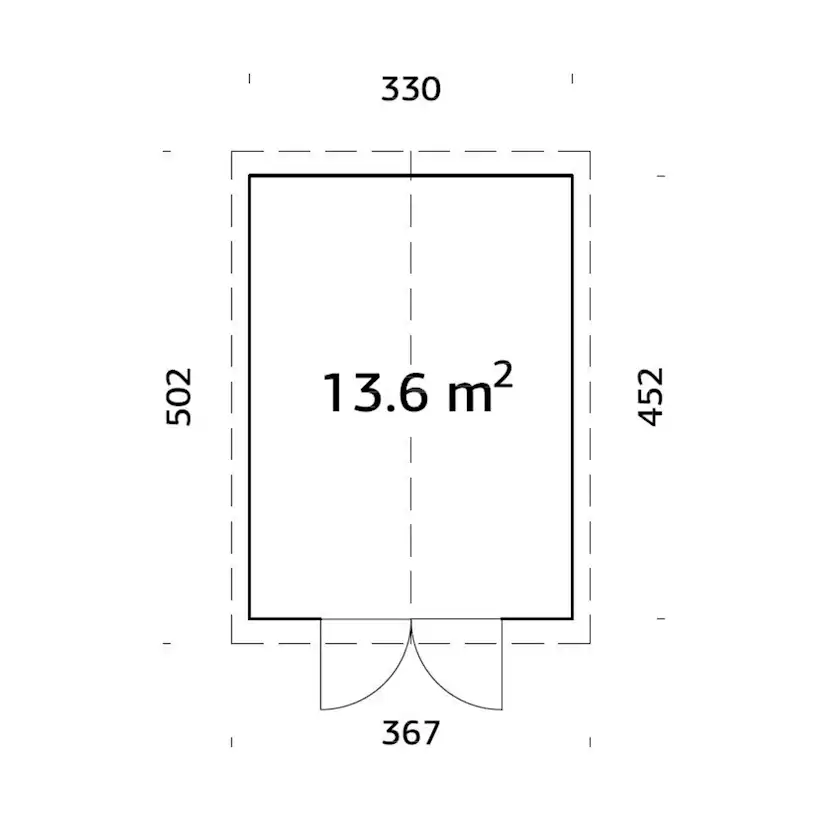 Förråd Palmako Martin 13,6 m2