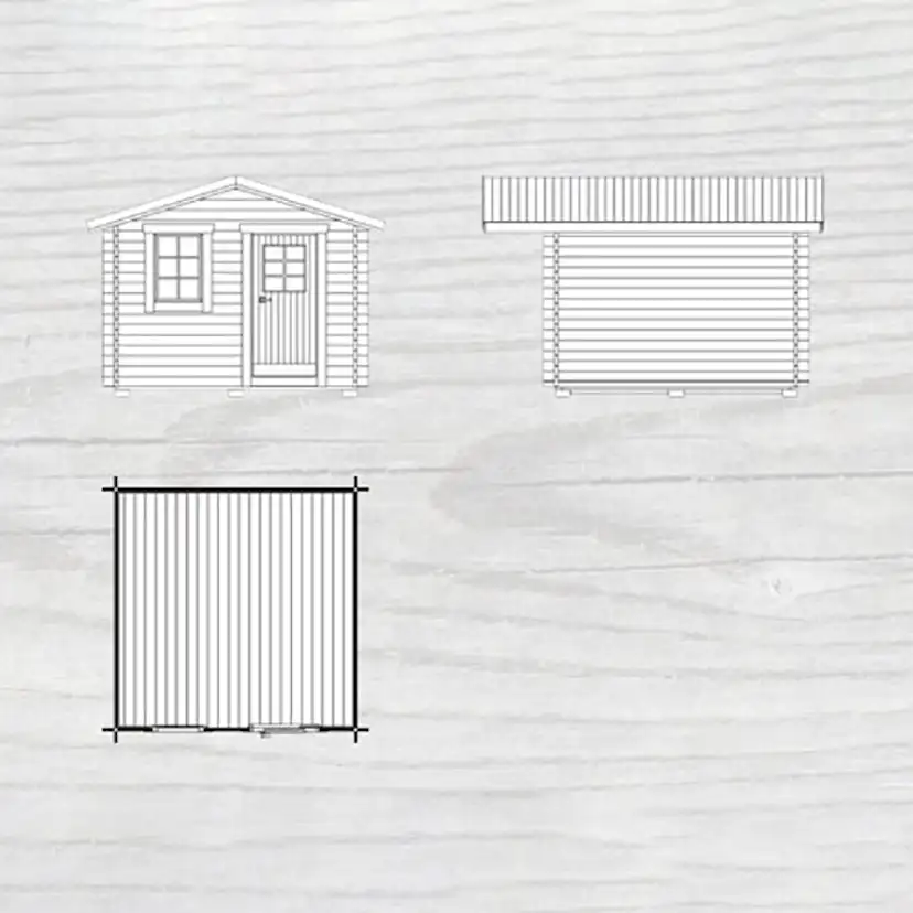 Friggebod Baseco Bruks 10 m² Stuga i Trä med Sadeltak