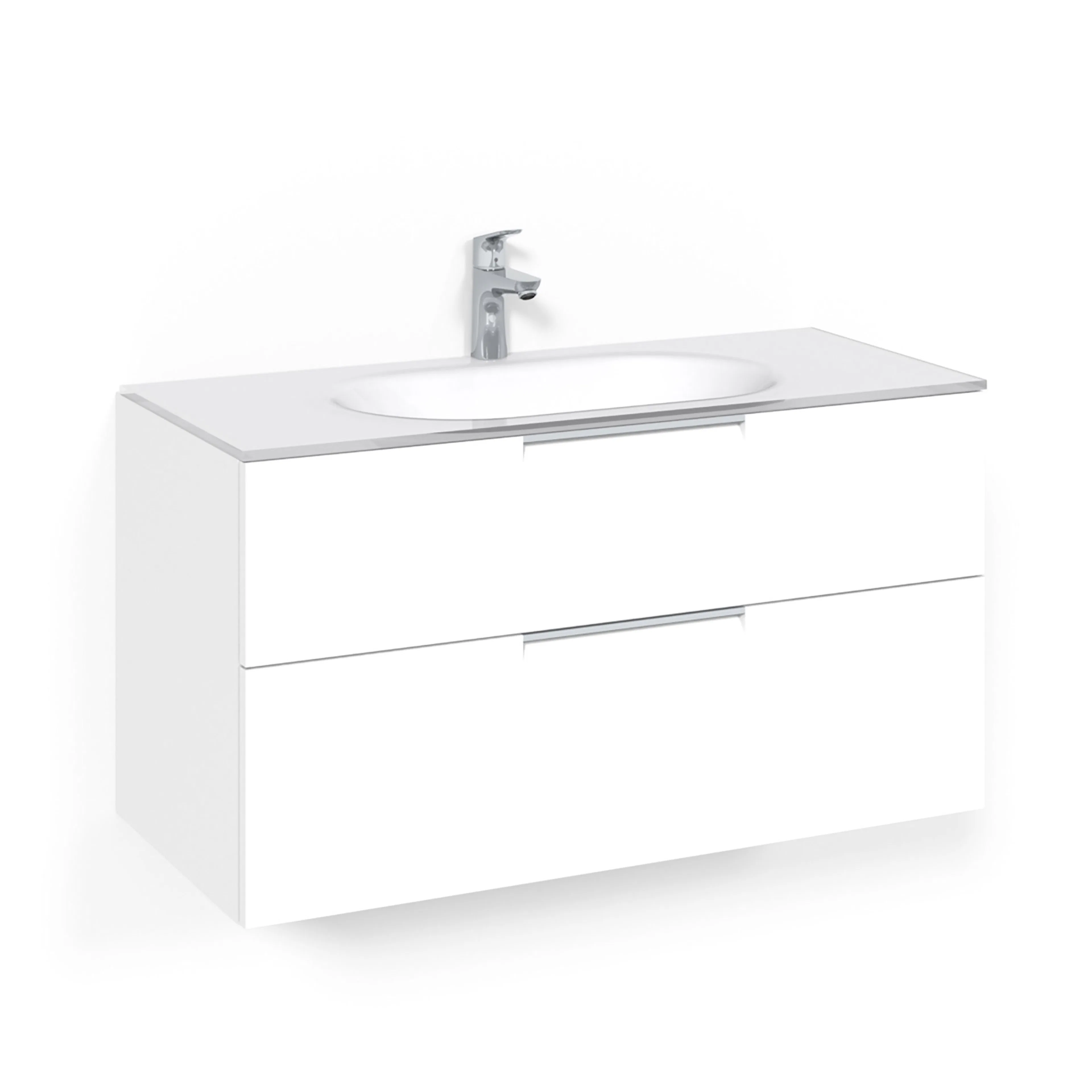 Tvättställsskåp Macro Design Crown Grip Med Glastvättställ