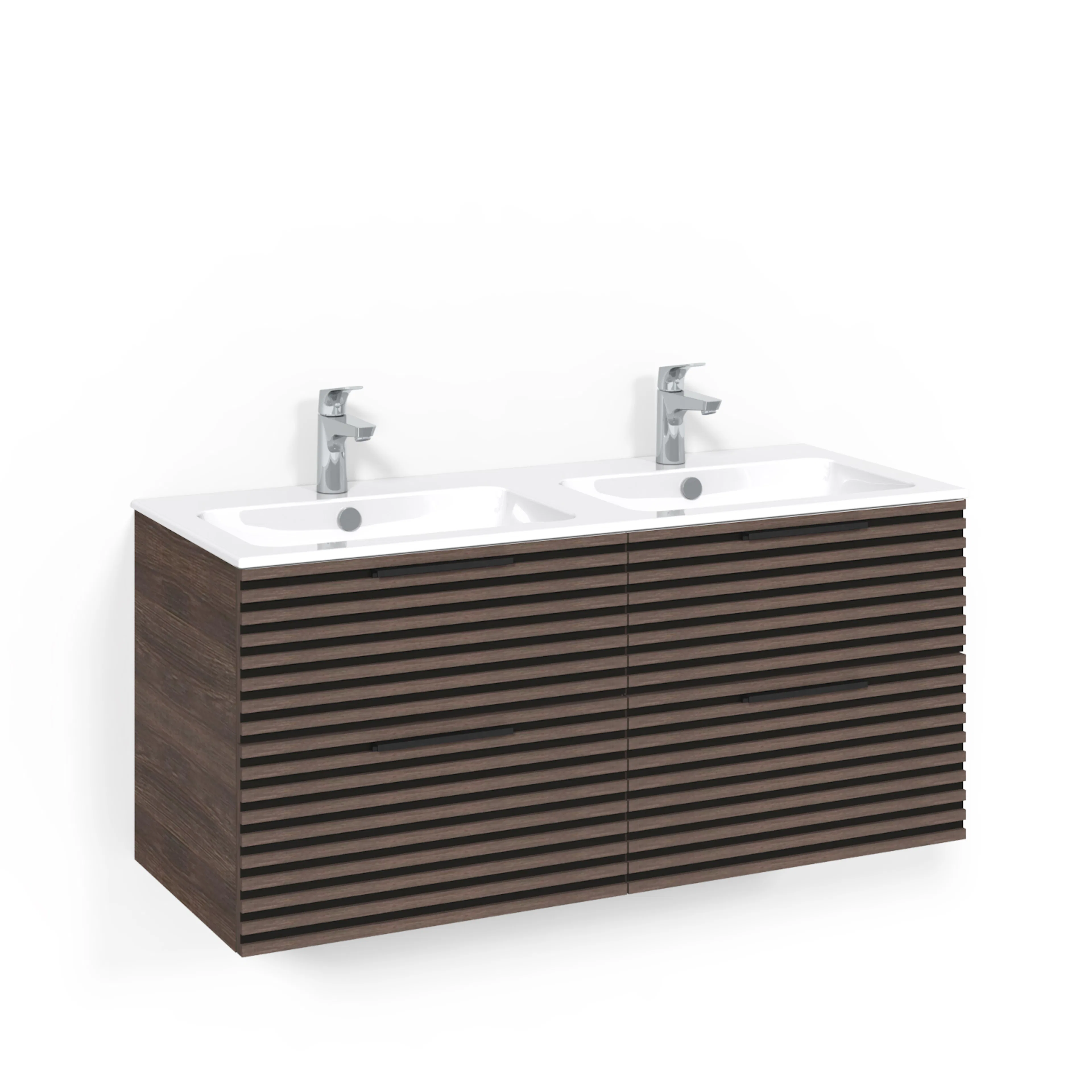 Tvättställsskåp Macro Design Crown Stripe med Dubbelt Tvättställ