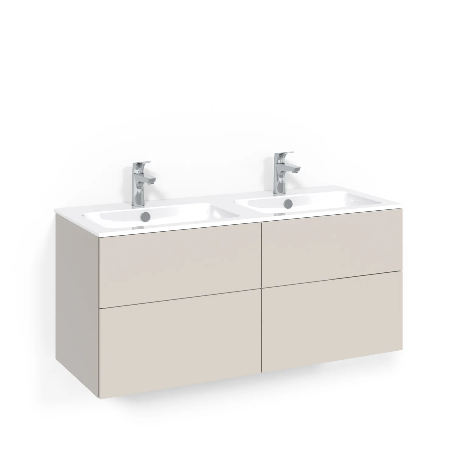 Tvättställsskåp Macro Design Crown Plain med Dubbelt Tvättställ