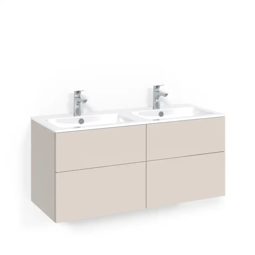 Tvättställsskåp Macro Design Crown Plain med Dubbelt Tvättställ