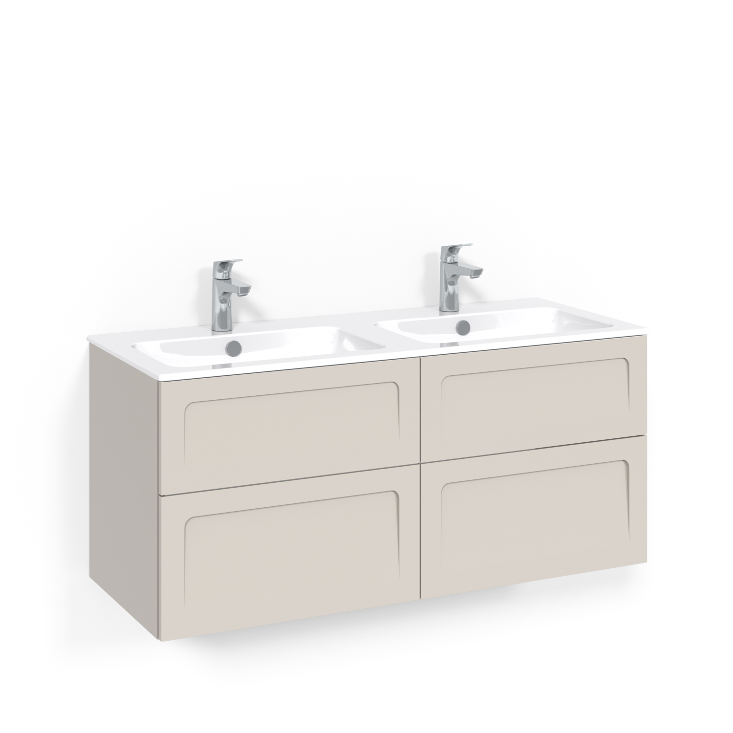 Tvättställsskåp Macro Design Crown Shape med Dubbelt Tvättställ