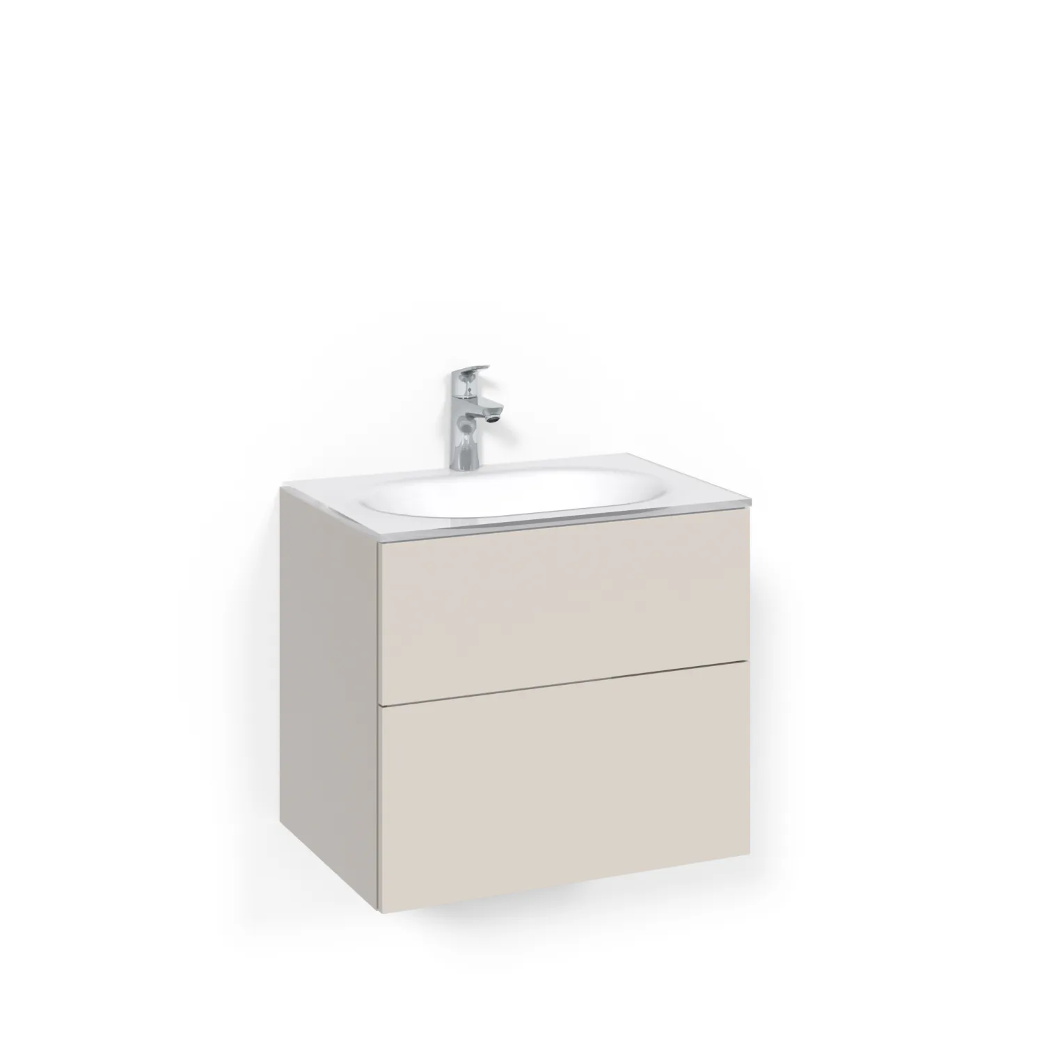 Tvättställsskåp Macro Design Crown Plain Med Glastvättställ