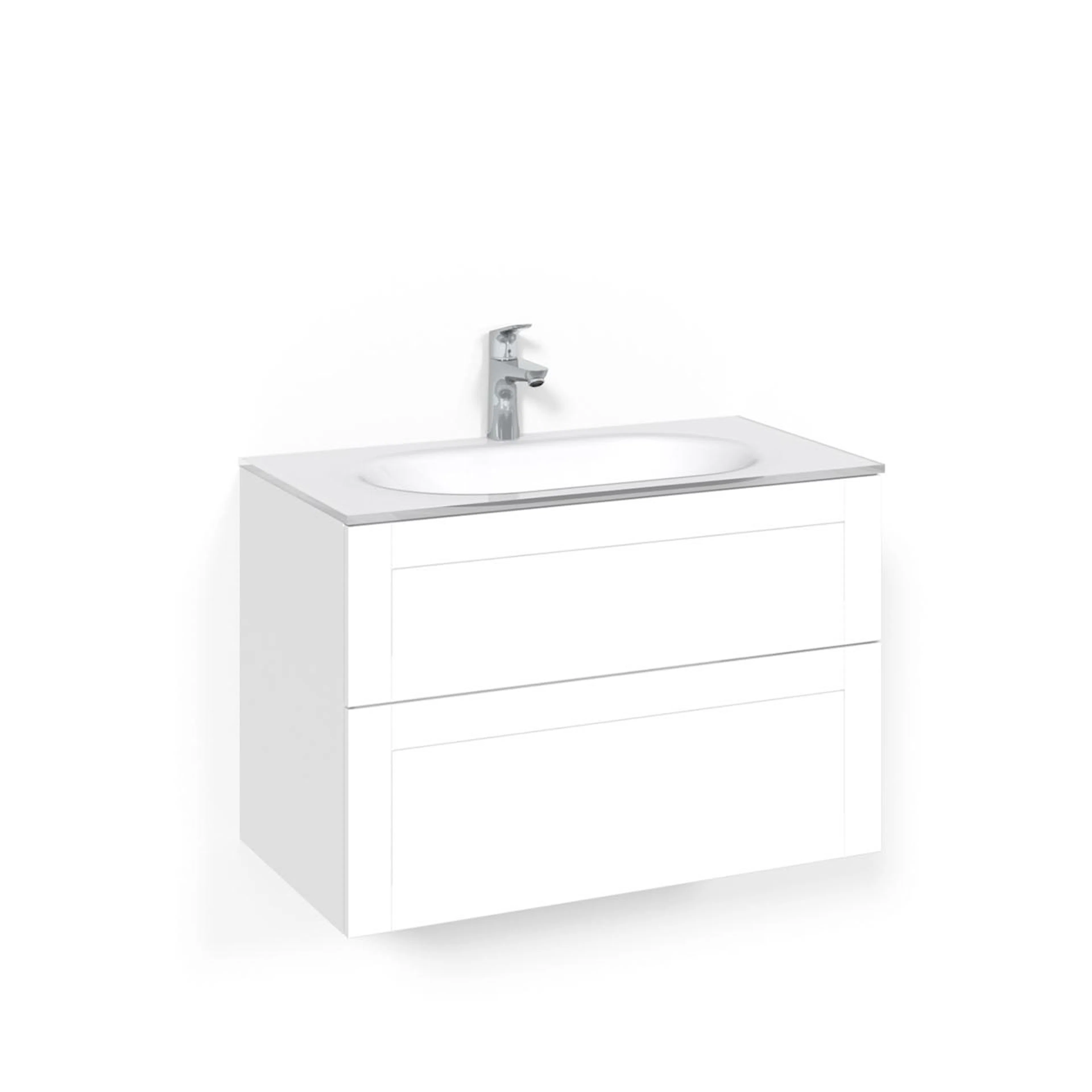 Tvättställsskåp Macro Design Crown Frame Med Glastvättställ