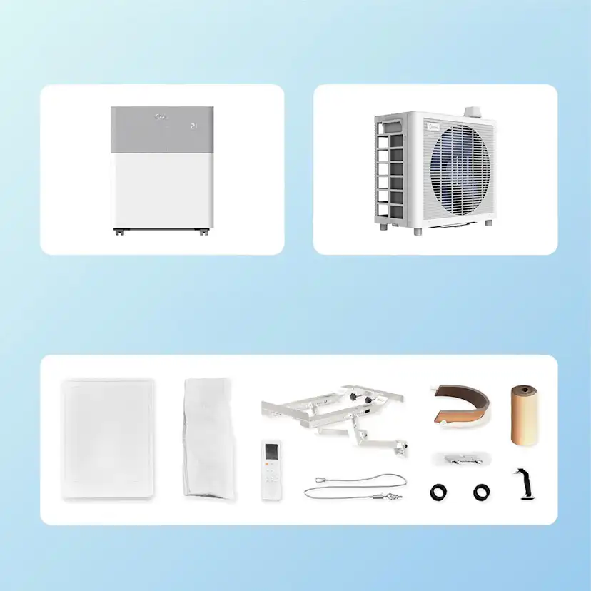 Portabel AC Midea PortaSplit Energisnål 4-i-1 Kylning och Uppvärmning