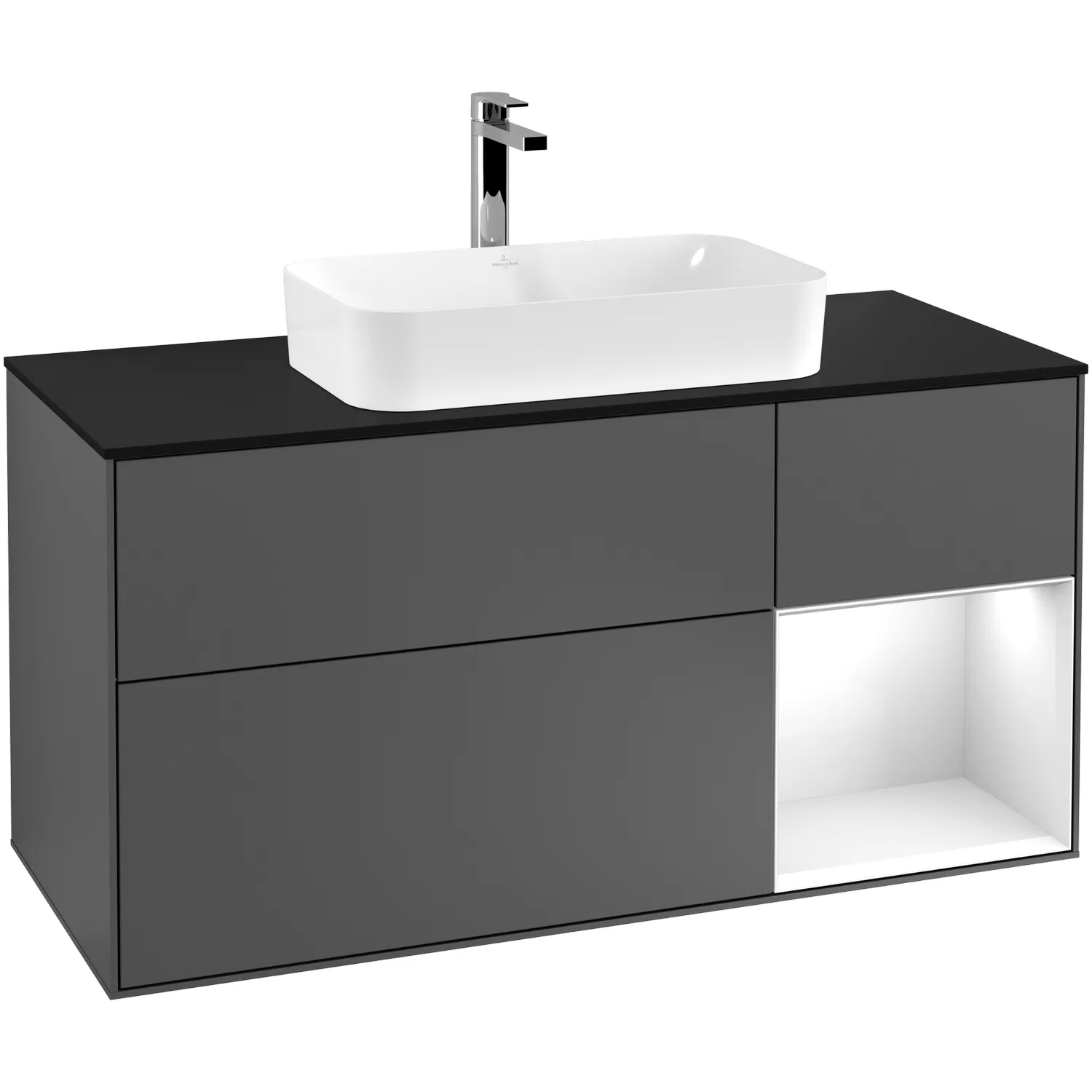 Tvättställsskåp Villeroy & Boch Finion med 3 Lådor Hylla och Bänkskiva för Fristående Tvättställ