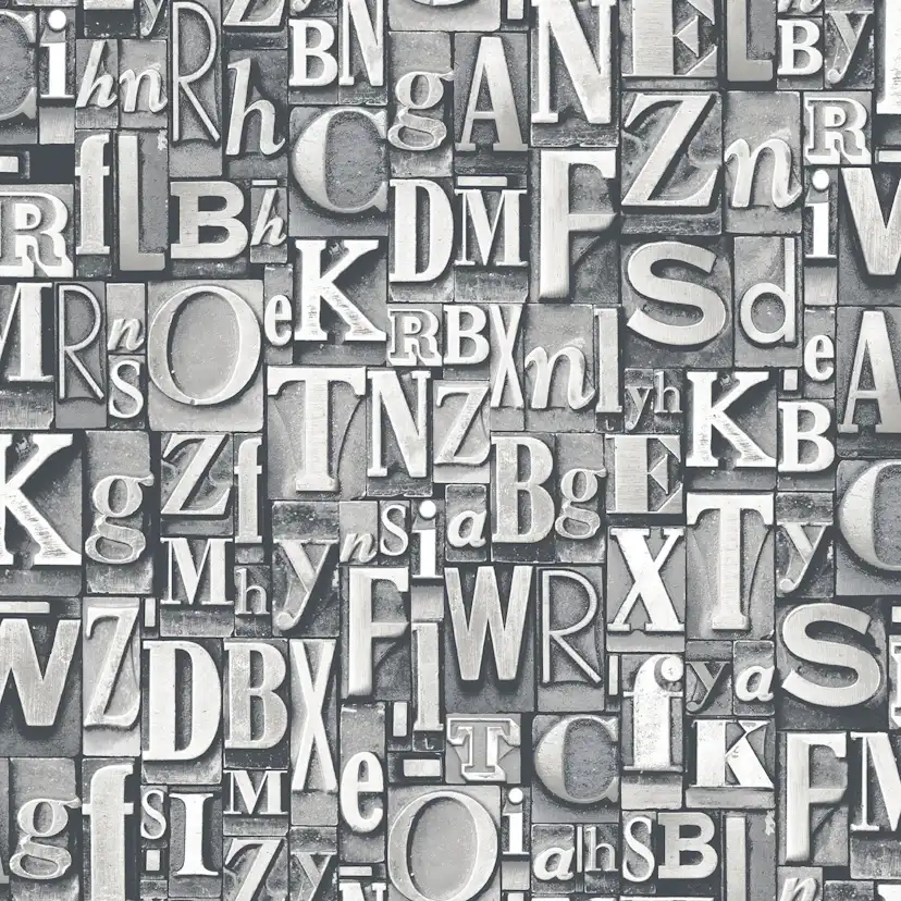 Tapet Galerie Wallcoverings Block Letters G56206