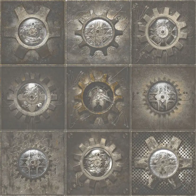 Tapet Galerie Wallcoverings Industrial Tiles G56229