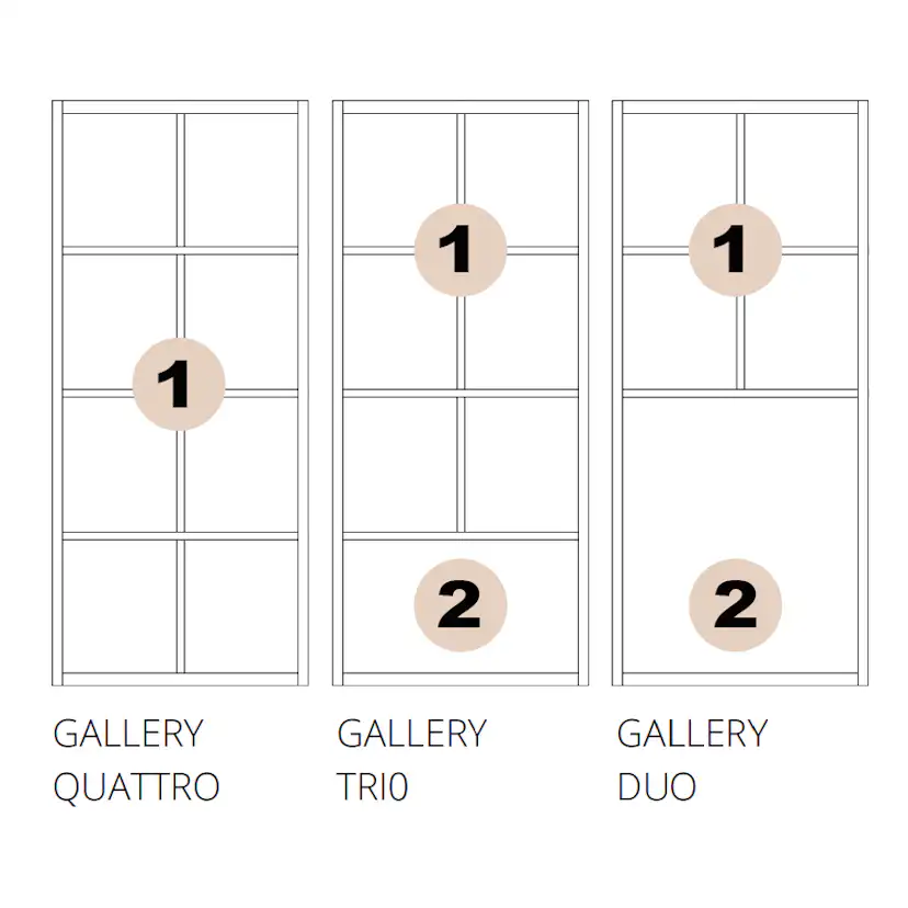 Skjutdörr Elfa Artic Gallery Duo