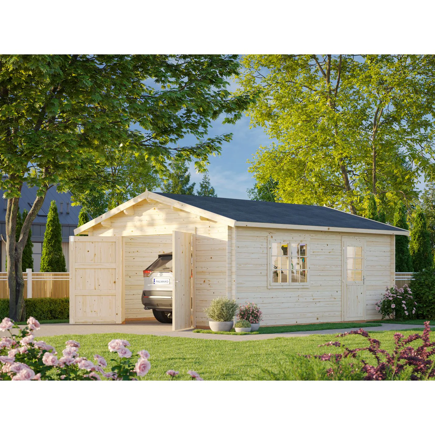 Garage Palmako Roger 23,9 m2 med Dörr