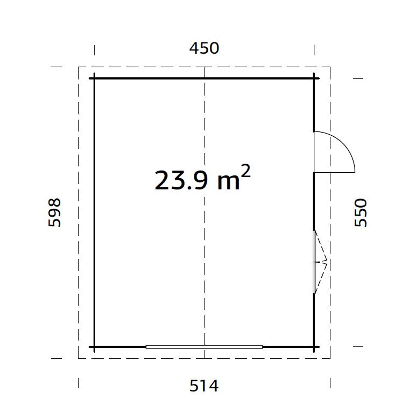 Garage Palmako Roger 23,9 m2 utan Port