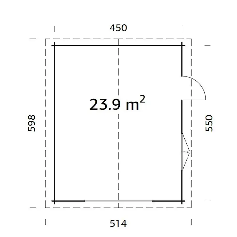 Garage Palmako Roger 23,9 m2 utan Port