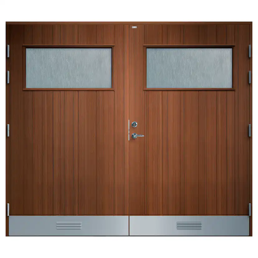 Garagedörr Diplomat Anna Cotswoldglas Teak