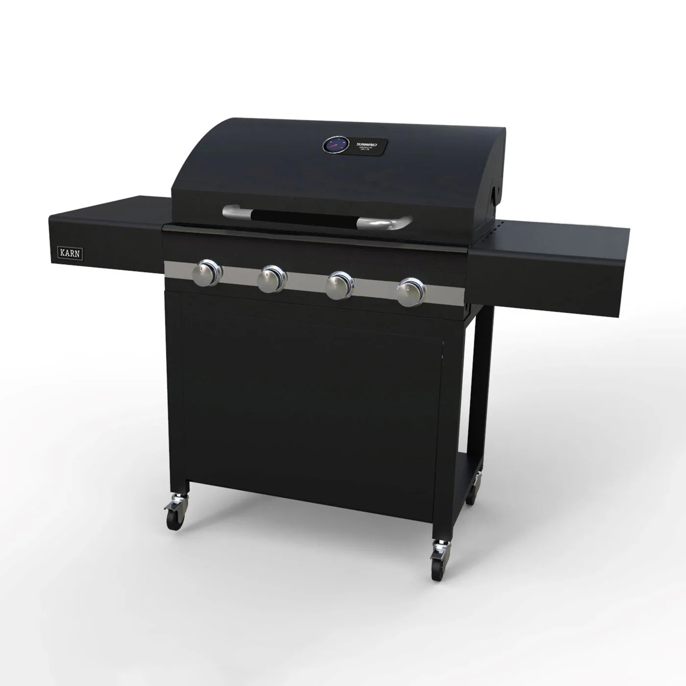 Gasolgrill Sunwind Karn Rostfritt Stål med Gjutgärnsgaller & 4 Brännare