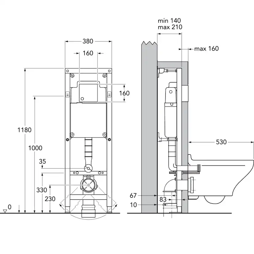 Vägghängd Toalettstol Gustavsberg Estetic All In One Komplett