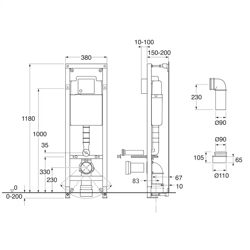 Vägghängd Toalettstol Gustavsberg Nordic3 All In One 3630 Komplett