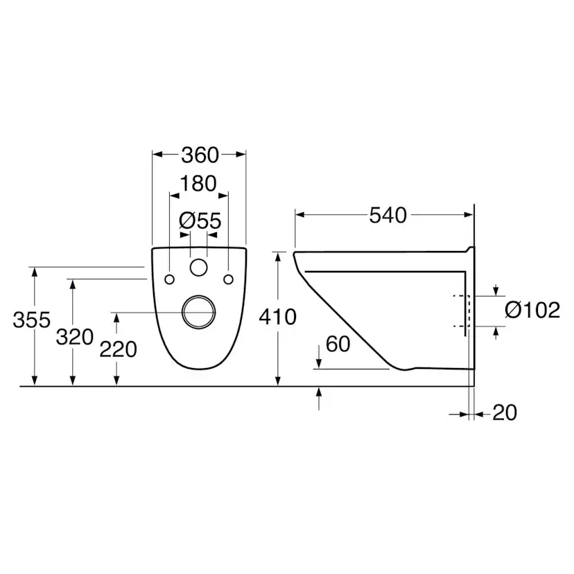 Vägghängd Toalettstol Gustavsberg Nordic3 All In One 3630 Komplett
