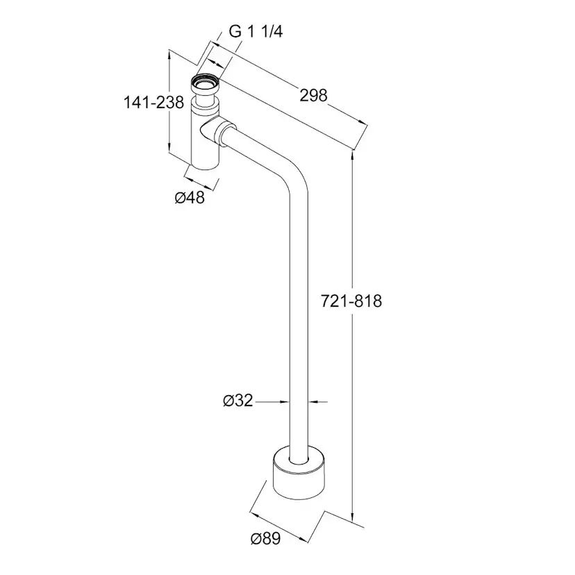 Vattenlås Gustavsberg Round för Golvanslutning