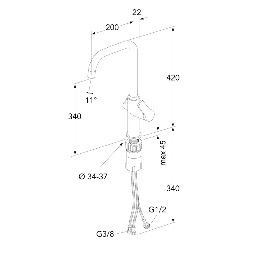 Köksblandare Gustavsberg Epic med Diskmaskinsavstängning