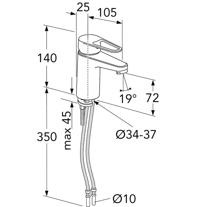 Tvättställsblandare Gustavsberg Nya Nautic Blyfri
