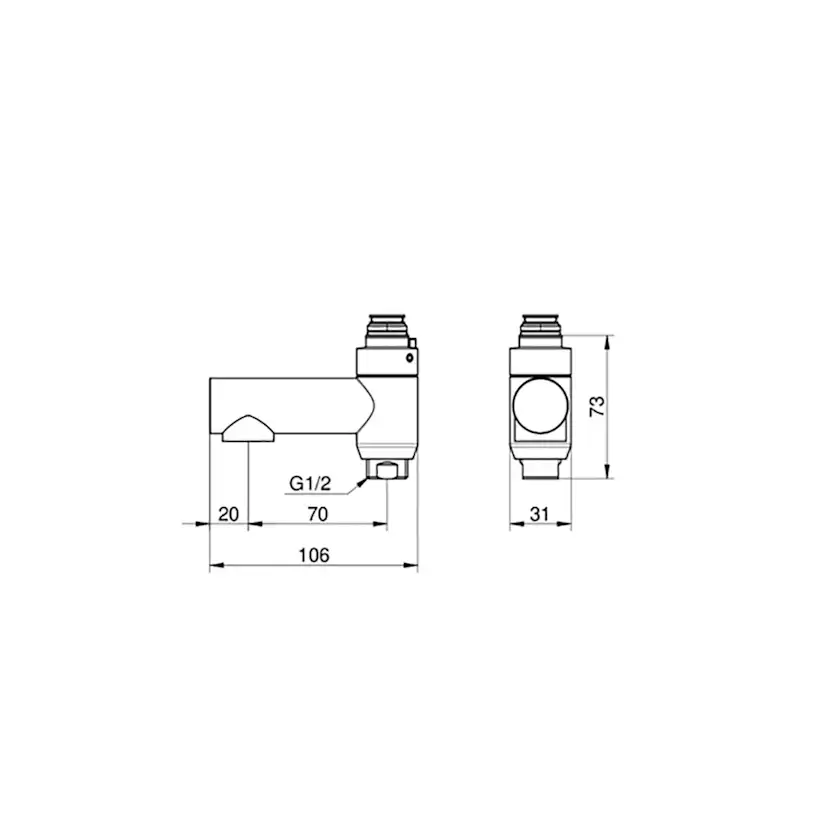 Badkarspip Gustavsberg Vridbar