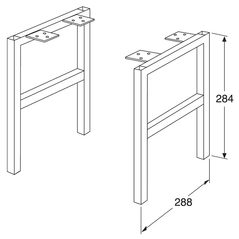 Benställning Gustavsberg Artic till Väggskåp 32 cm