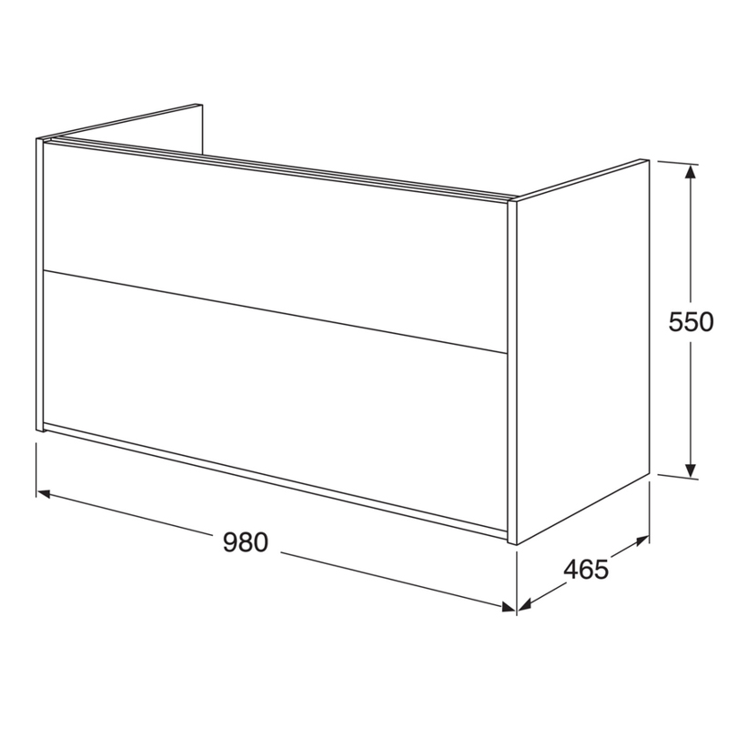 Tvättställsskåp Gustavsberg Artic 100 cm
