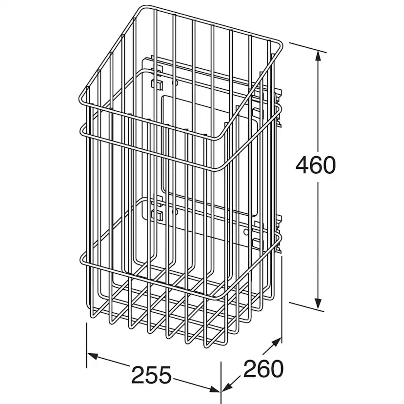 Tvättkorg Gustavsberg Graphic Base Utdragbar