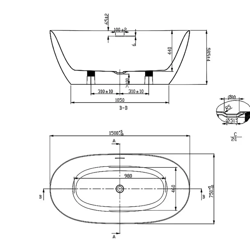 Badkar Strømberg Genoa Lucite
