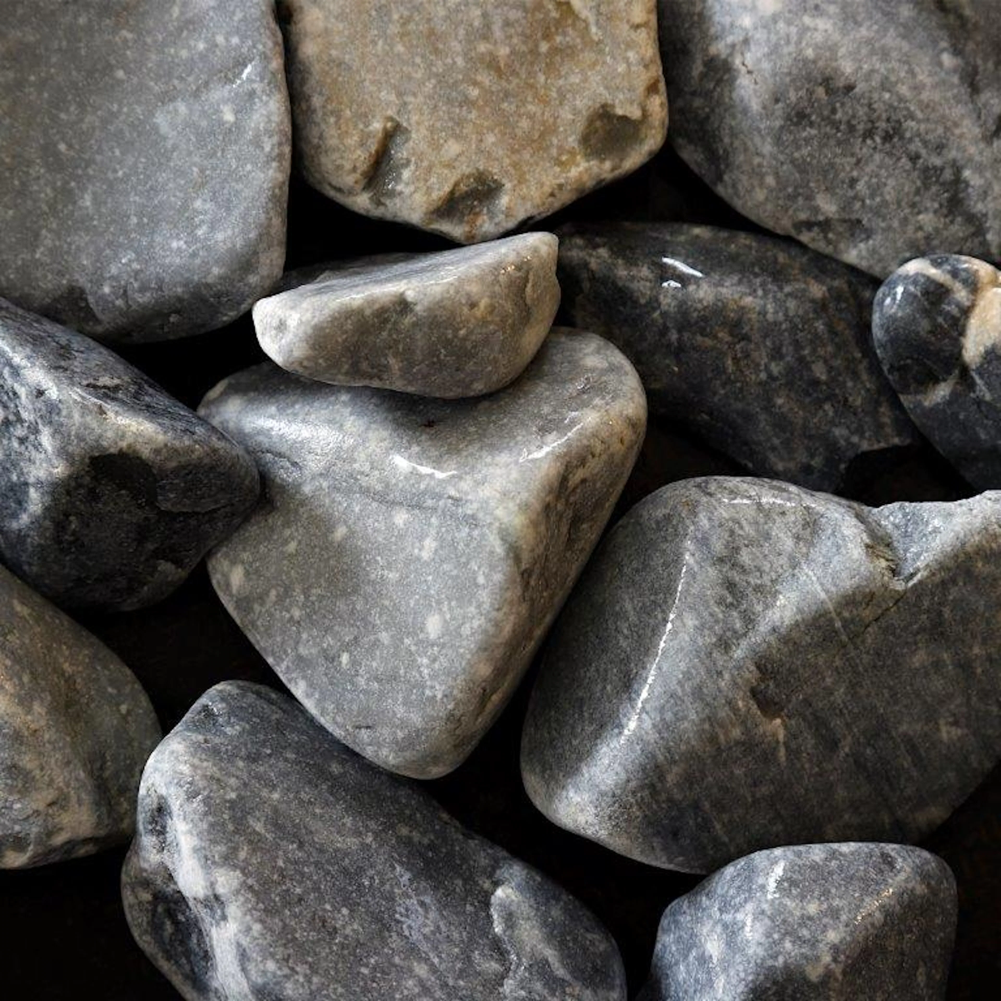 Dekorsten Magrab Krossprodukter Grå Pebbles 30-60 mm, 1000 kg Säck