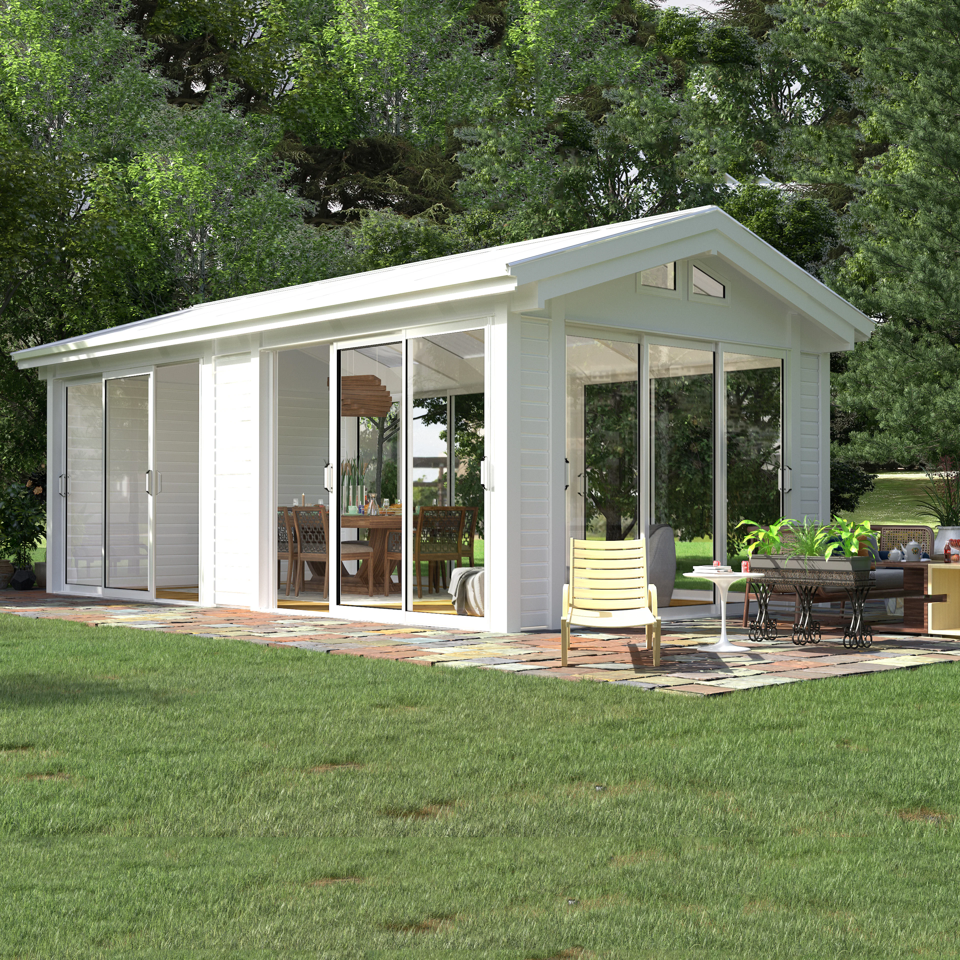 Komplett Fristående Uterum Landskap Glittra Förlängd Sommar 21,8 kvm