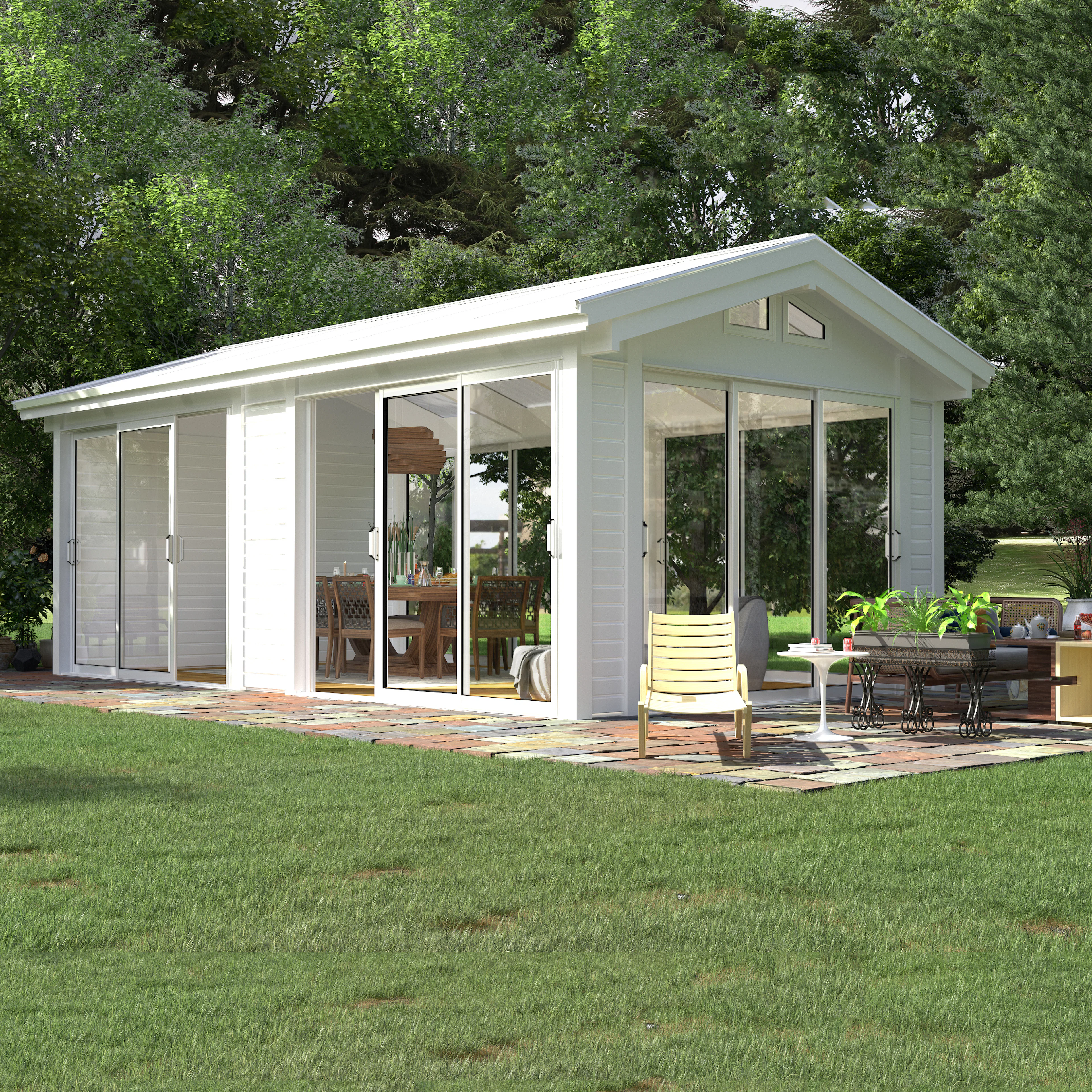 Komplett Fristående Uterum Landskap Glittra Året Runt 21,8 kvm