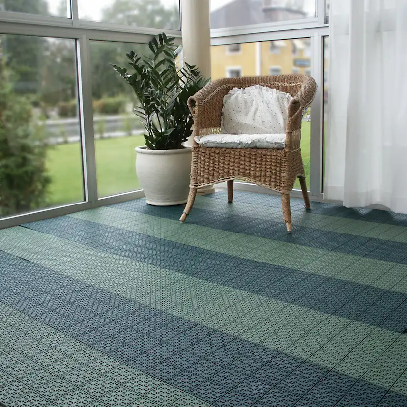 Golvplatta Hestraplattan Universa Emerald Green