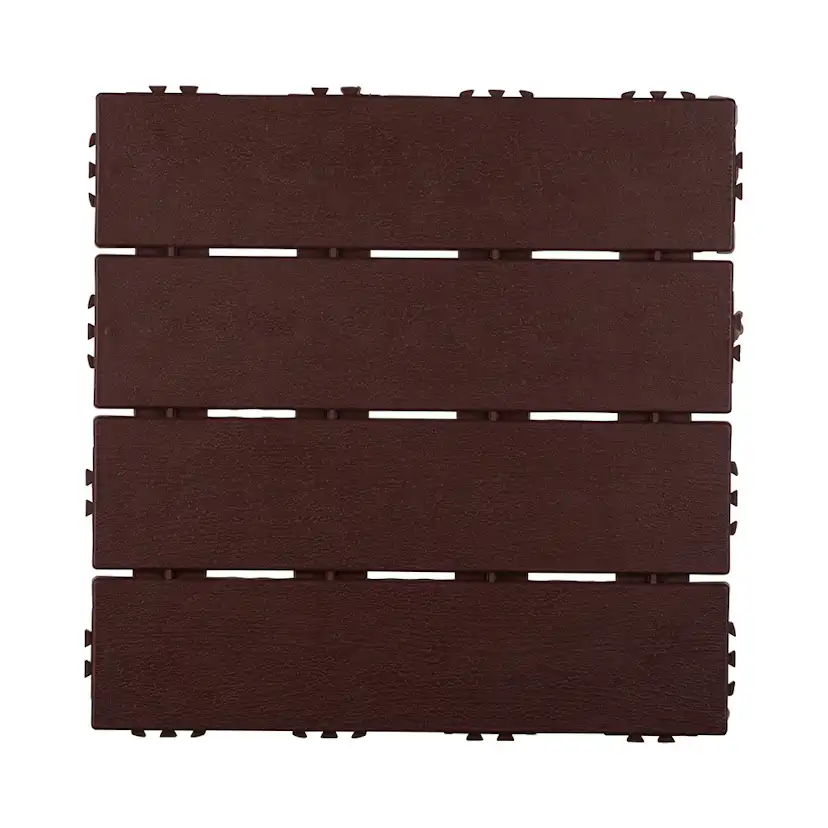 Golvplatta Hestraplattan Woodlook Mahogany Golvtrall för Balkong & Terrass