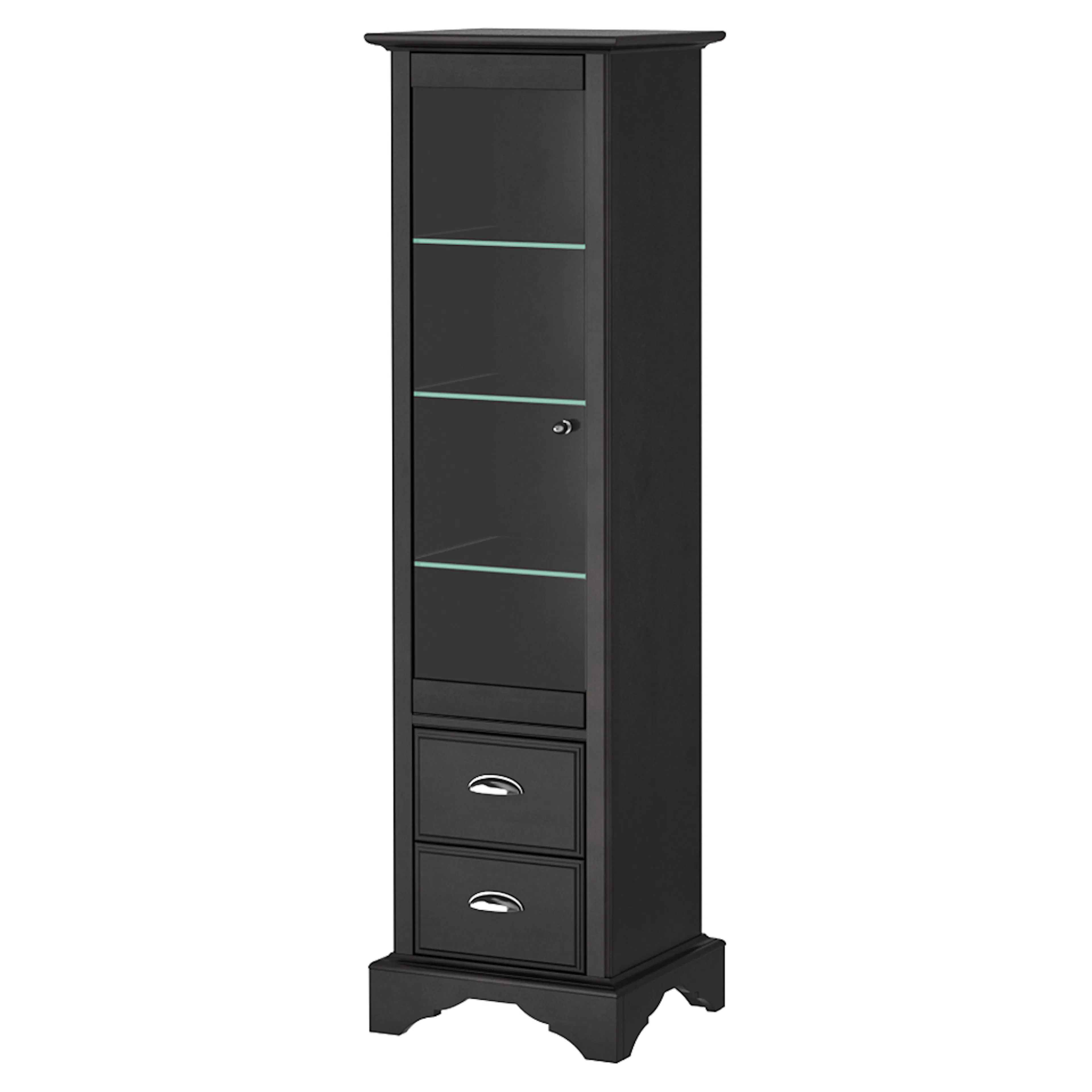 Golvskåp DuoBad Sekel med Lådor och Klarglasdörr