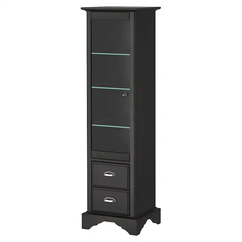 Golvskåp DuoBad Sekel med Lådor och Klarglasdörr