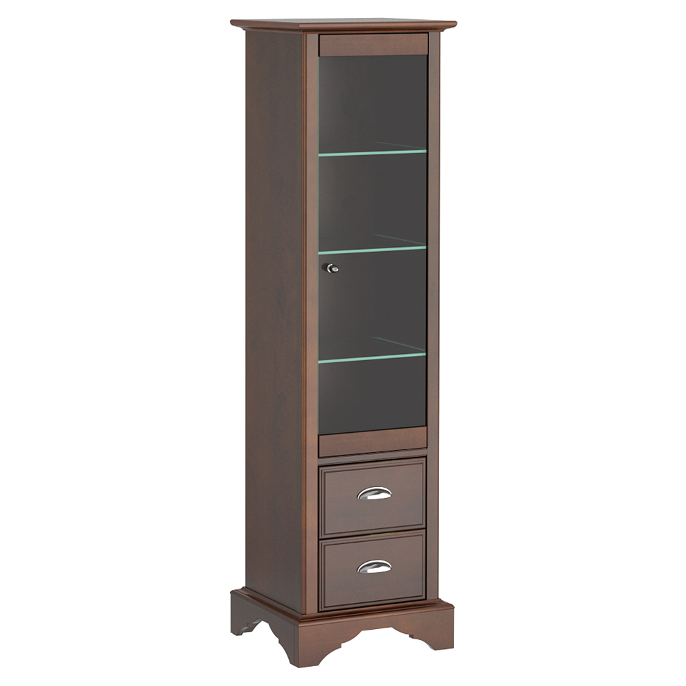 Golvskåp DuoBad Sekel med Lådor och Klarglasdörr