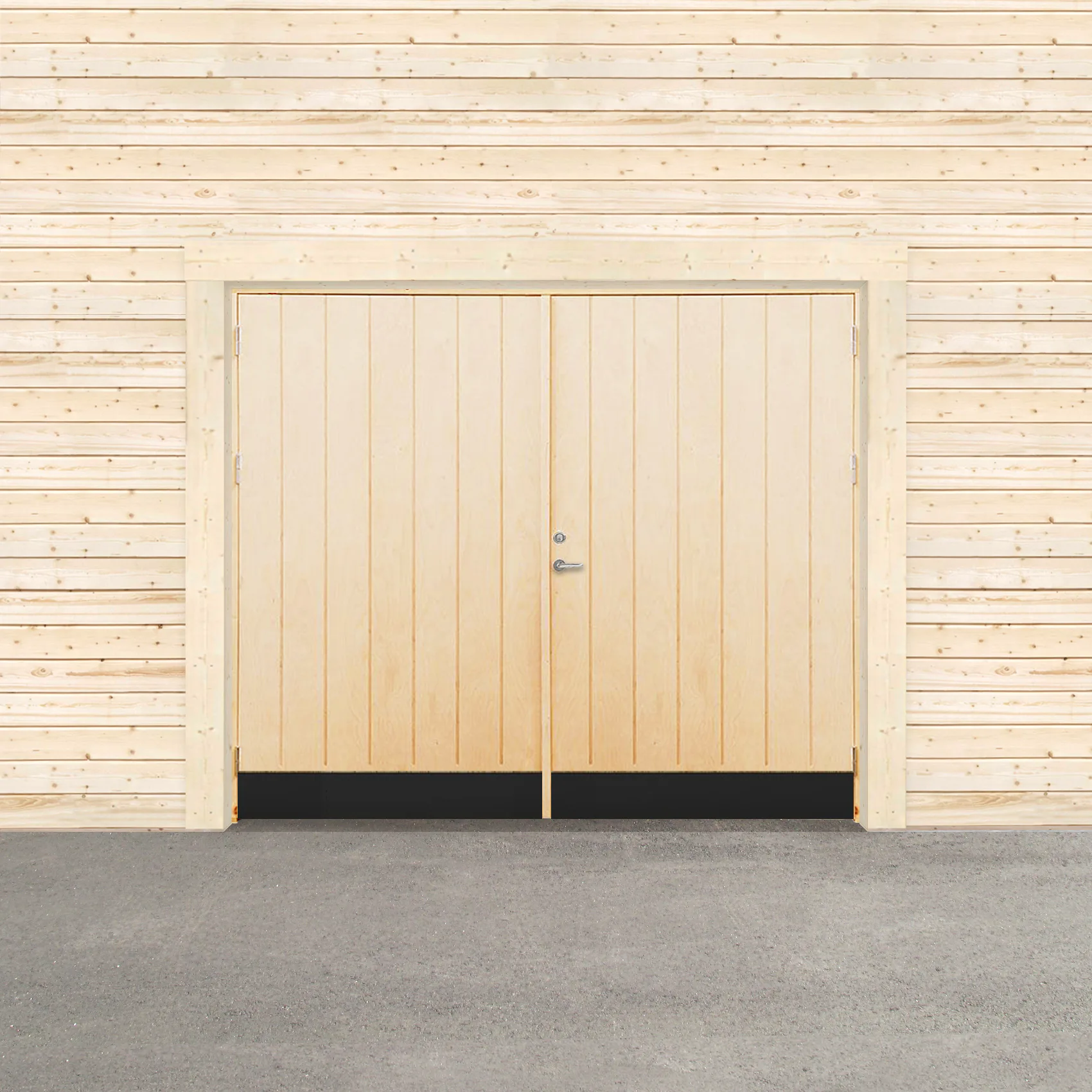 Garageport Sveadörren Varm Obehandlad